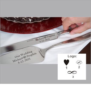 Personalized Wedding Cake Knife And Server  Set , Custom Engraved Wedding Cake Knife Serving Set, Sweet 16 Cake Knife and Server Set