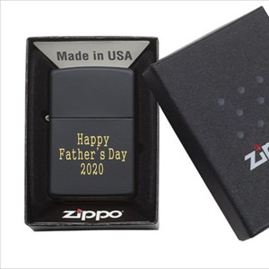 Engraved Zippo Lighter, Black Matt Zippo Lighter- Anniversary Birthday day gift for Husband , gift for him, gift for men