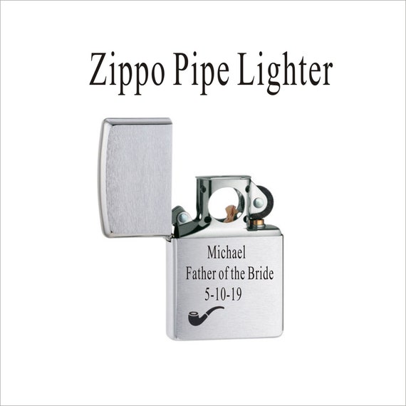 Personalized Zippo Lighter, Custom Brushed Zippo Pipe Lighter Father of the  Bride, Wedding Groom Groomsman Gifts. 