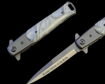 Personalized Pearl Handle Pocket Knife – Anniversary & Valentine’s Gift for Him