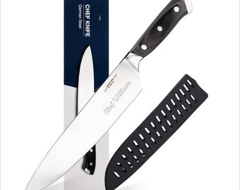 CUCHILLO DE CHEFS Y Cuchilla DE CARNICERO personalizados - Regalos de padrinos de boda grabados personalizados para él, papá y hombre. Regalos de cumpleaños para novio para su mamá.