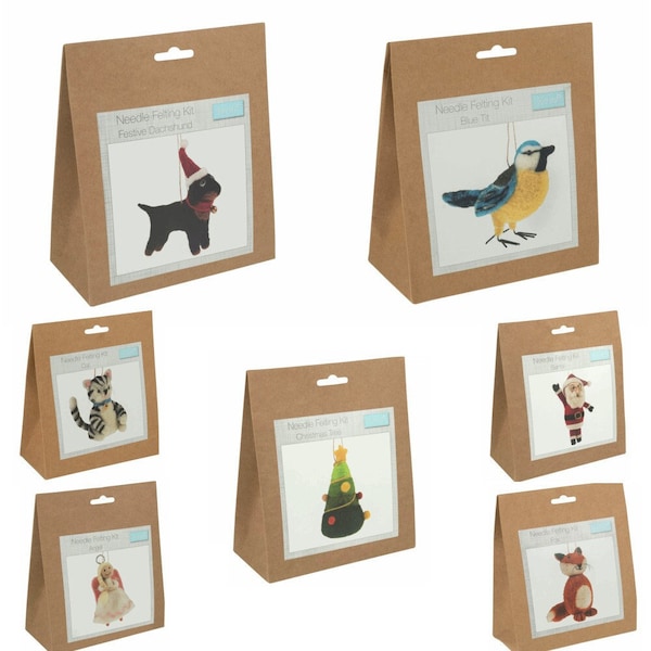 Trimits Needle Felting Kit Christmas Animals & Birds Beginner Level