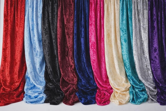 Crushed Velvet Fabric Stretch Velour Material 150cm Wide - Etsy Canada