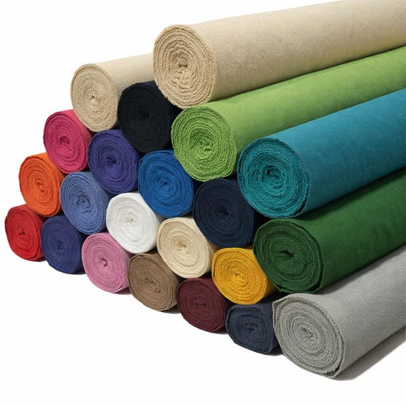 Plain 100% Cotton Canvas Fabric Upholstery Craft 260gsm 145cm Wide