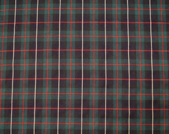 Polyviscose Tartan Fabric Fashion Red Yellow Line Scottish Plaid Check Woven