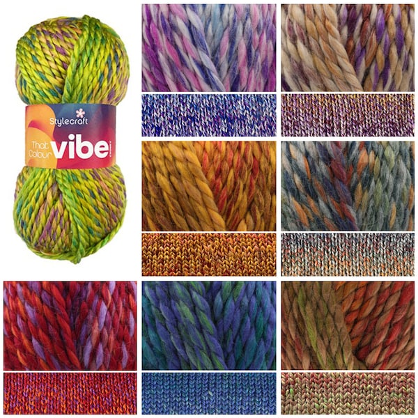 Stylecraft That Colour Vibe Chunky Knitting Yarn Craft Crochet 100g Ball