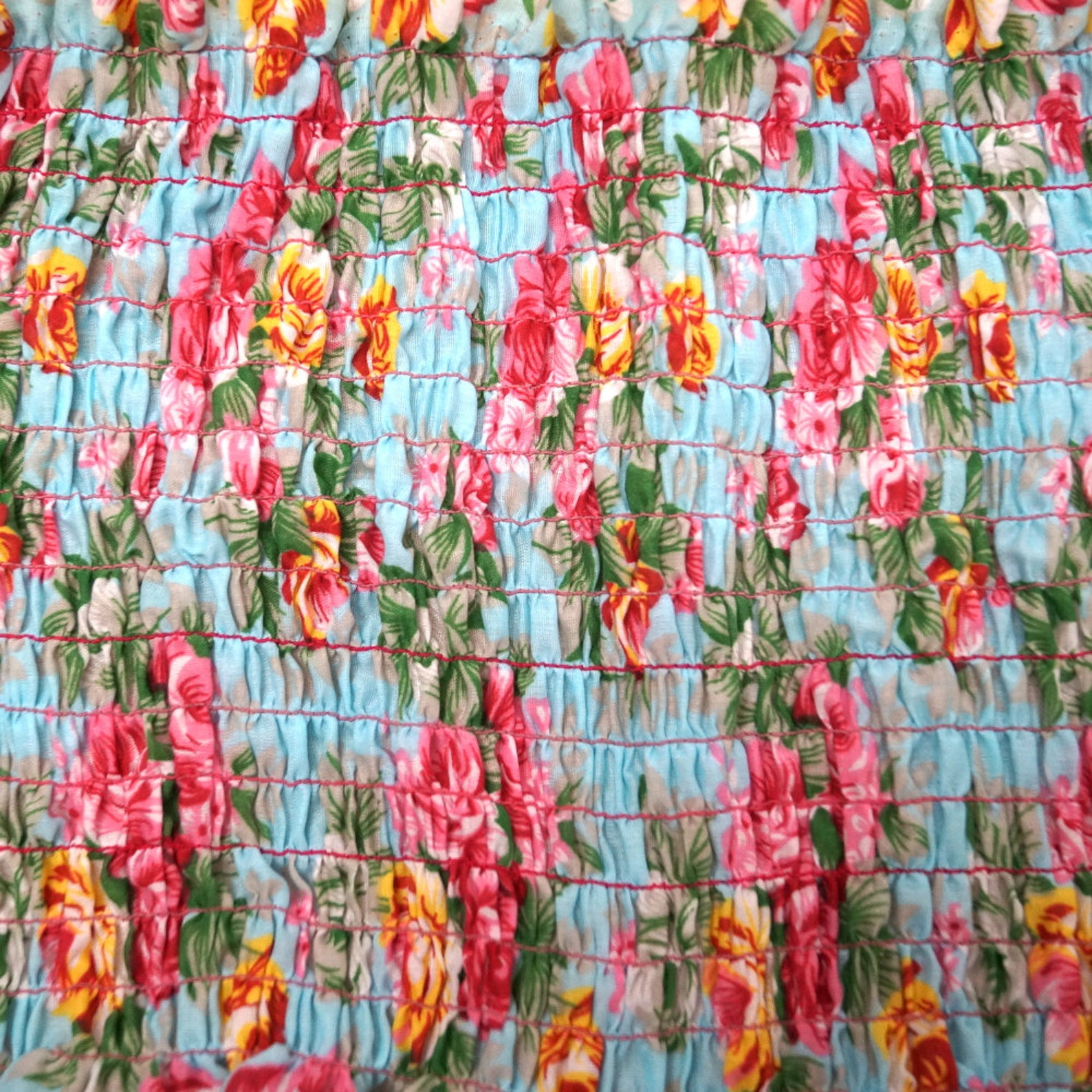 Preshirred Polycotton Fabric Summer Dress Material Petal - Etsy UK