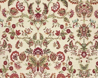 Tapestry Fabric  Morris Vintage Floral Upholstery Furnishings Curtains 140cm Wide