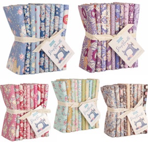 Tilda 10 x Fat Quarter Fabric Bundle Scrap Patchwork Quilting 50cm x 55cm