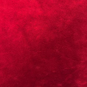 Plush Fur Fabric Plain Luxurious Super Soft Material 150cm Wide Scarlet