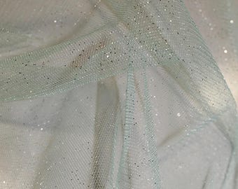 Glitter Tulle Fabric Soft Dress Net Sheer 150cm Wide