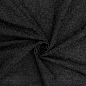 4oz Washed Denim Fabric 100% Cotton 145cm Wide Soft Lightweight Czarny