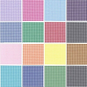 Polycotton Fabric 1/8" Gingham Check Material Dress Craft Uniform Checked