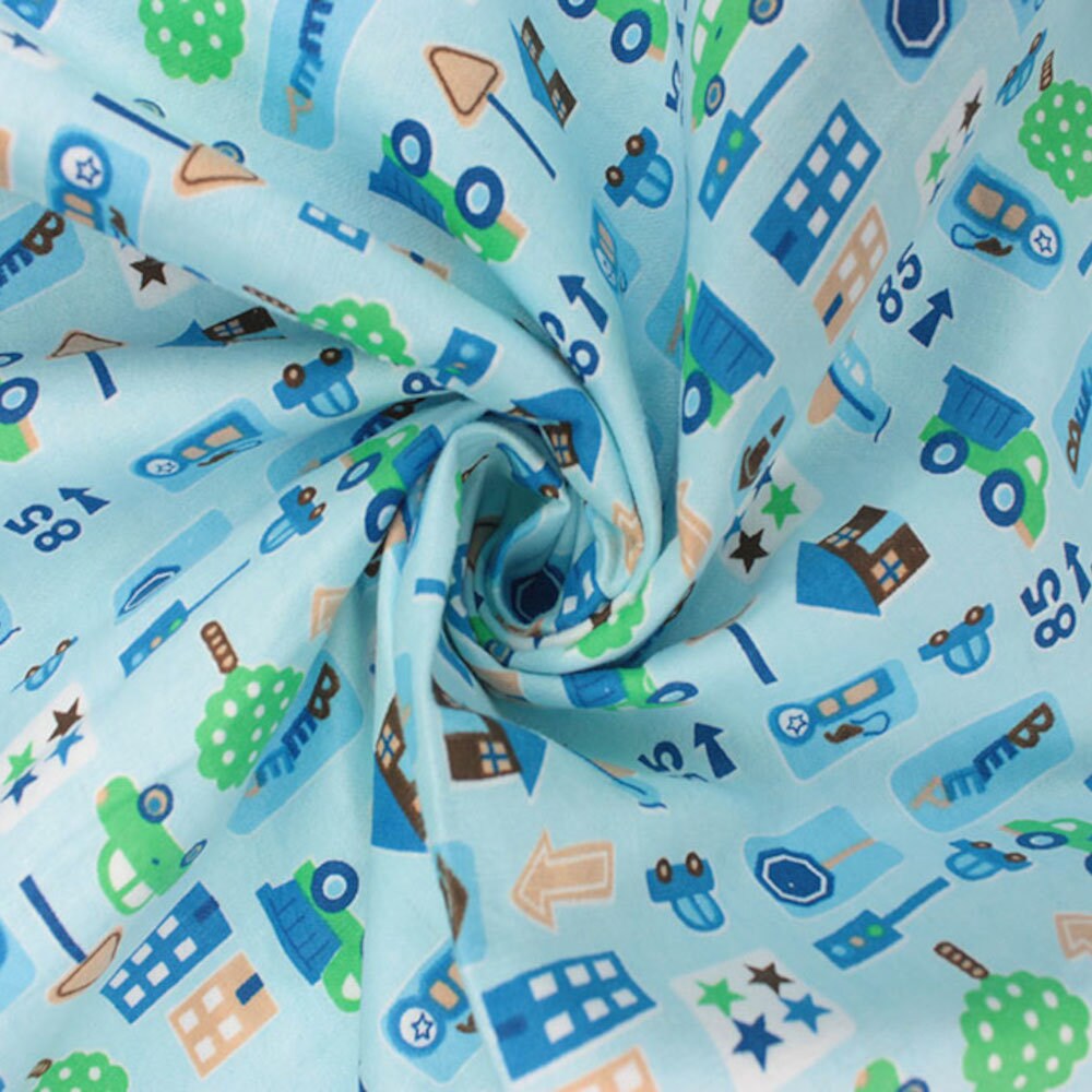 100 Brushed Cotton Winceyette Flannel Fabric Traffic Cars Etsy UK