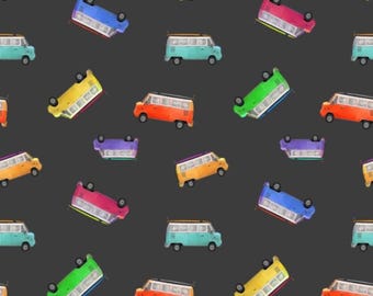 Caravanas retro Kennard & Kennard, tejido 100% algodón