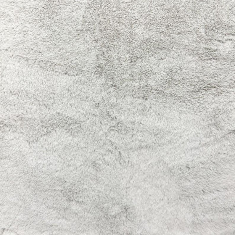 Plush Fur Fabric Plain Luxurious Super Soft Material 150cm Wide Silver Fox