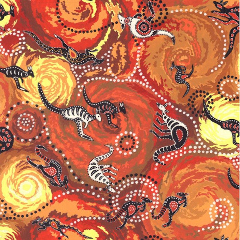 Dilkara Australian Aboriginal Art Nutex 100 Cotton Fabric Etsy UK