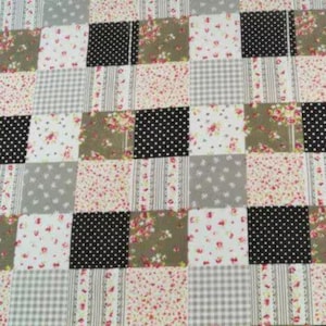Polycotton Fabric Check Patchwork Floral Ditsy Flowers Bows
