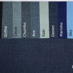 100% Polyester Oxford Melange Denim Style Lightweight Dress Fabric 148cm 153GSM image 2