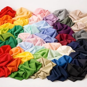 Plain Coloured Polycotton Fabric Poly Cotton Dress Craft Poplin Costume Lining