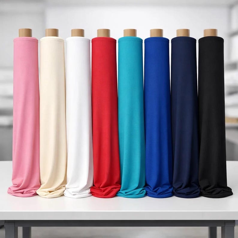 Cotton Jersey Fabric Knitted Ideal For Skirts, T-Shirts, Dresses & Crafts Dress image 1