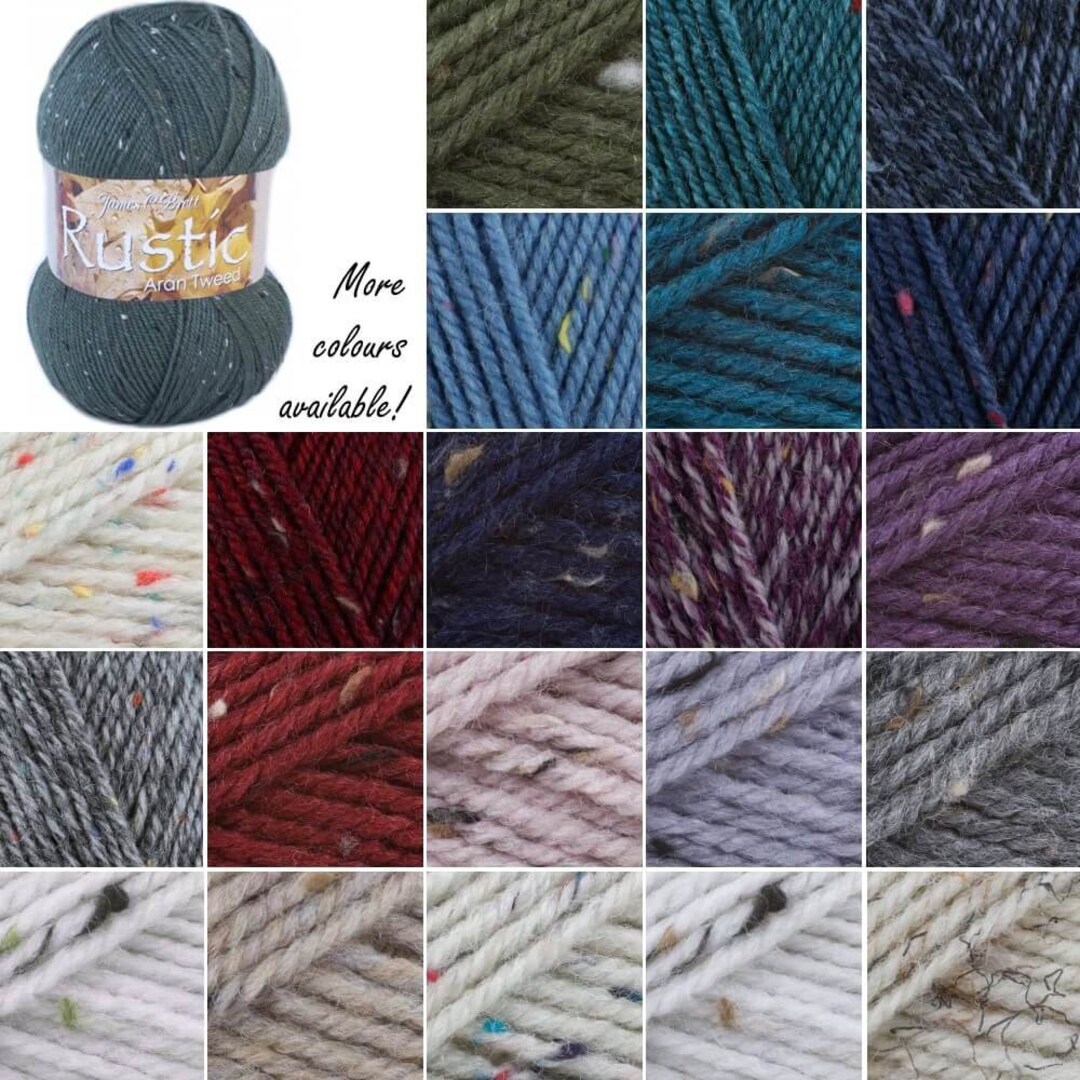 Rustic Yarn James C Brett Rustic With Wool Aran Yarn Knitting Crochet Craft 400g ...