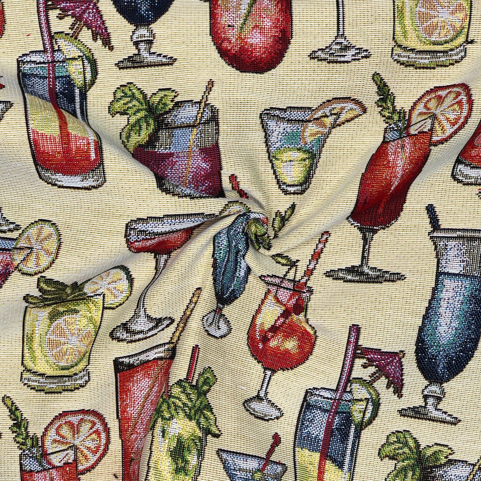 Tapestry Fabric Alcohol Cocktails Upholstery Furnishings Etsy