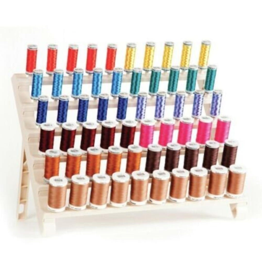 60-spool Sewing Thread Organizer Rack, Adjustable Display - Etsy