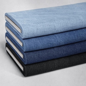 Washed 8oz Denim Fabric – Soft, Durable & Easy to Sew | 145cm Wide