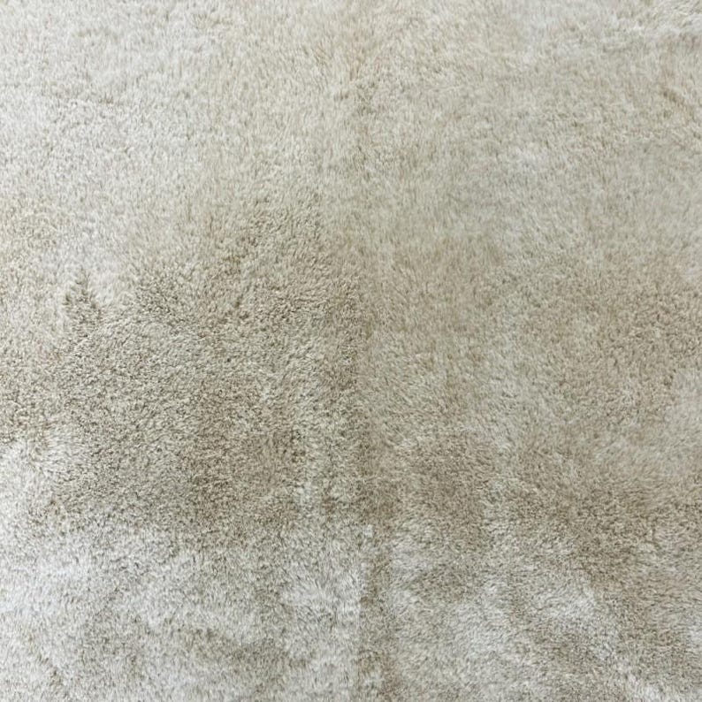 Plush Fur Fabric Plain Luxurious Super Soft Material 150cm Wide Camel Frost