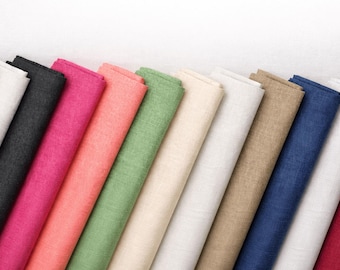 Linen-Look Cotton Fabric 100% Cotton, Breathable, Clothing, Home Décor