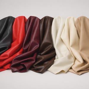 Faux Leather Look Soft PVC Leathercloth Fabric Clothing, Vinyl, Upholstery Car image 1