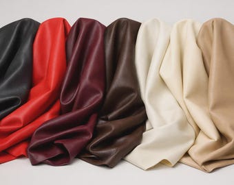 Tela de cuero de PVC suave con apariencia de cuero sintético para ropa, vinilo y tapicería de automóviles.