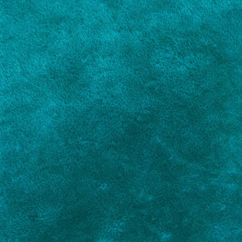 Plush Fur Fabric Plain Luxurious Super Soft Material 150cm Wide Turquoise