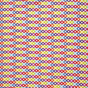 100% Cotton Digital Fabric Diamond Circles Rainbow Crafty 140cm Wide