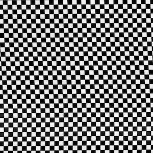 May include: A black and white chequered pattern. The squares are arranged in a diagonal pattern, creating an optical illusion.