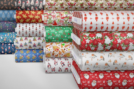 100% Cotton Digital Fabric Oh Sew Merry Christmas Festive Collection 140cm Wide
