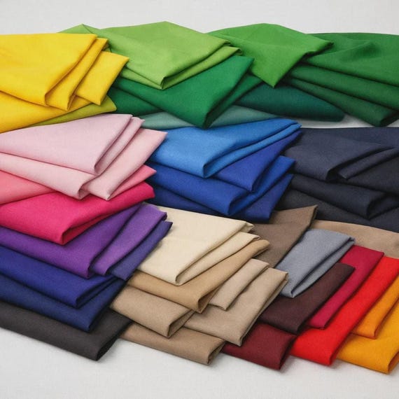 Lifestyle 100% Cotton Fabric Plain Coloured Solid 150cms Wide 135gsm