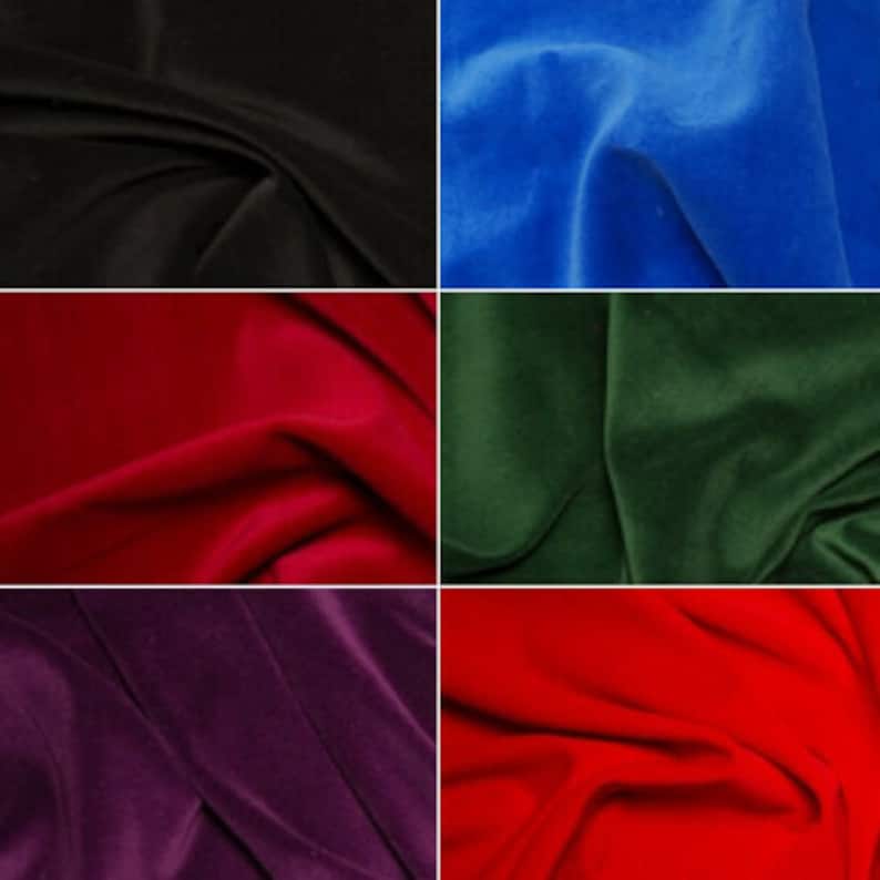 100 Cotton Velvet Fabric Plain Costume Dressmaking Etsy UK