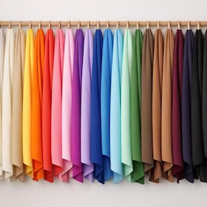 Superior Plain Polycotton Fabric Indonesian Quality 97gsm Material Dress Craft