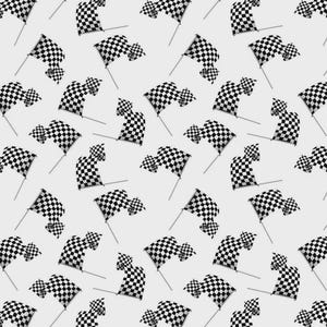 100% Cotton Digital Fabric Oh Sew Formula 1 Chequred Flags Winner 140cm Wide image 2