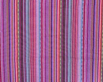 Tapestry Fabric Mexicana Stripe Patterned Stripes Colour Weave 142cm Wide