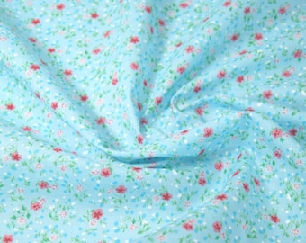 Summer Joy Flower Fabric: Vibrant Floral Design (Polyester Cotton Blend)