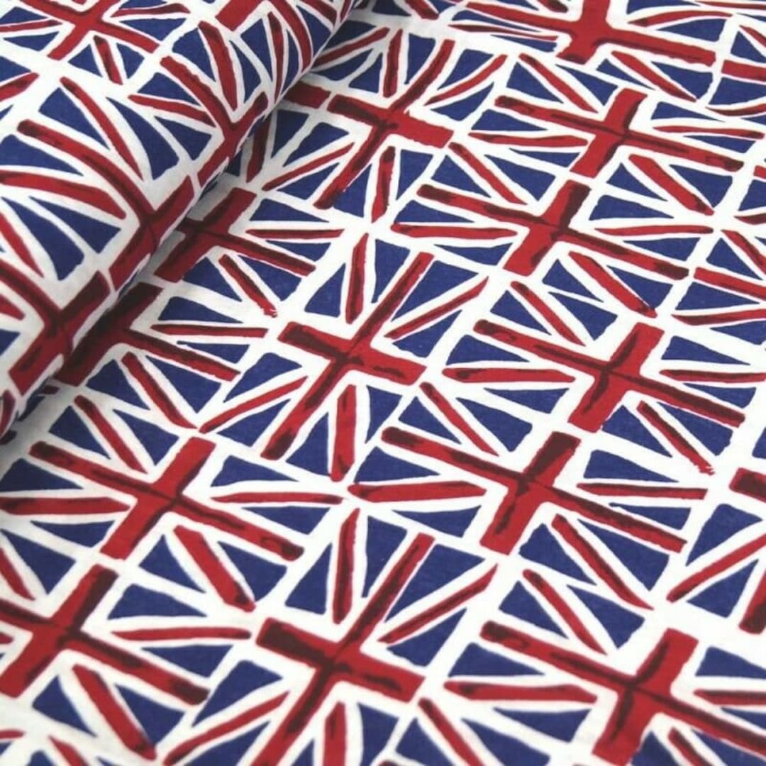 100 Cotton Fabric Union Jack Flags UK British 147cms Wide Etsy UK 100-cotton-fabric-union-jack-flags-uk-british-147cms-wide-etsy-uk