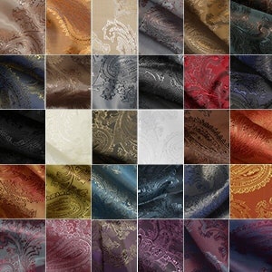 Paisley Jacquard Dress Lining Fabric Polyviscose Upholstery