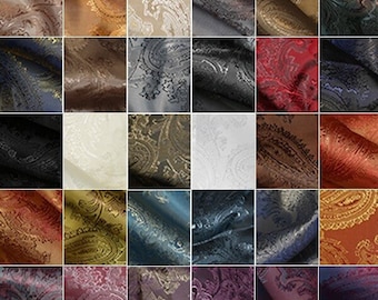 Paisley Jacquard Dress Lining Fabric Polyviscose Upholstery