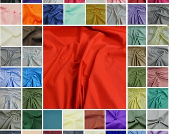 Plain Coloured Polycotton Fabric Poly Cotton Dress Craft Poplin Costume Lining
