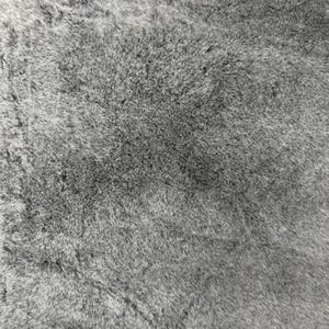 Plush Fur Fabric Plain Luxurious Super Soft Material 150cm Wide Black Frost