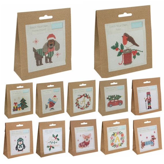 Trimits Mini Festive Counted Cross Stitch Kit: Robin Trimits Mini Festive Counted Cross Stitch Kit: Robin