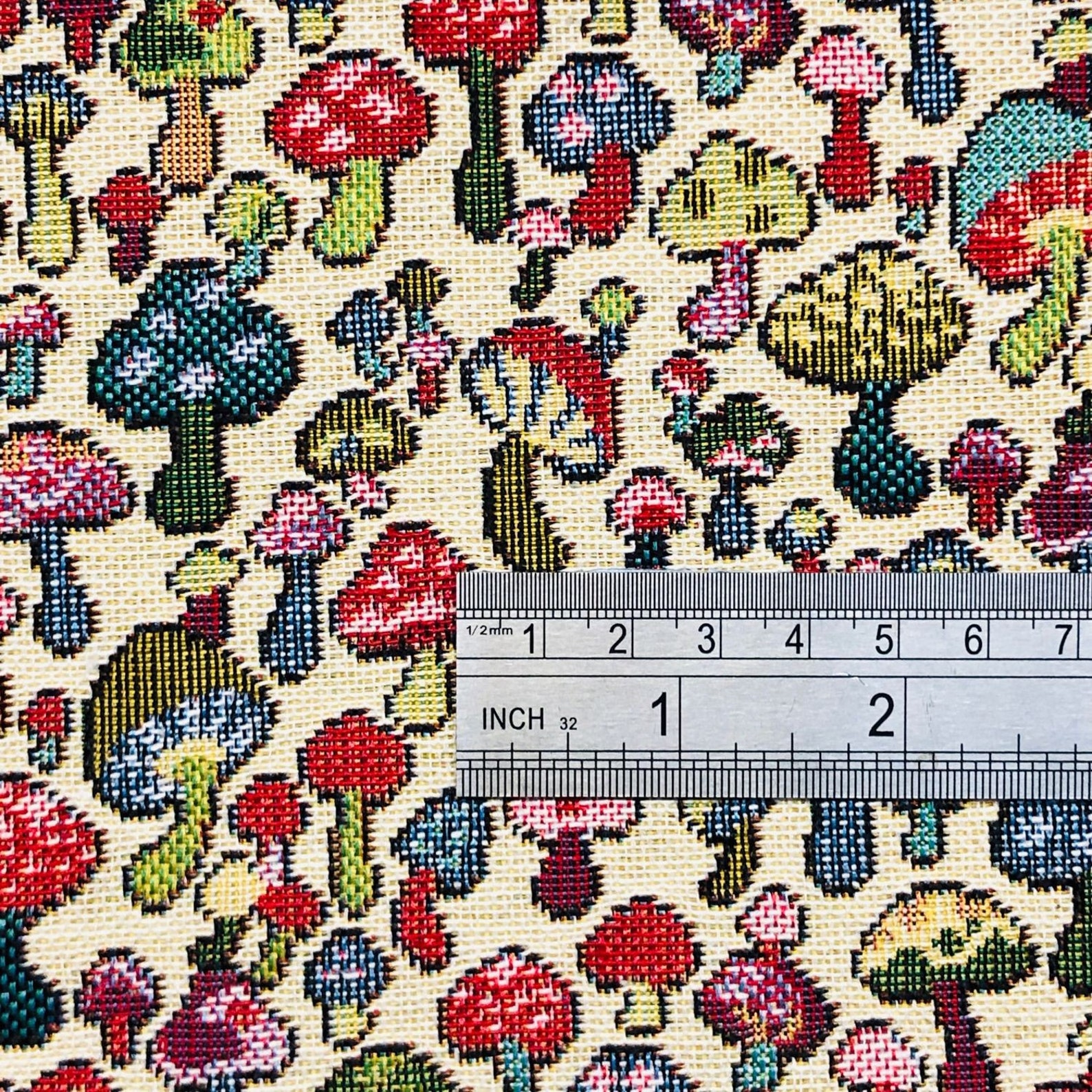 Tapestry Fabric Fungi Mushrooms Upholstery Furnishings Etsy